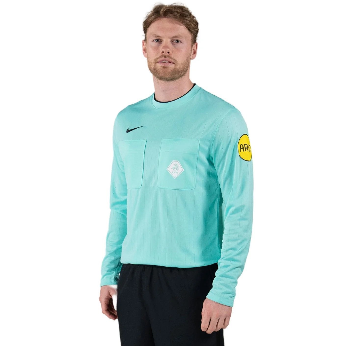 Nike Scheidsrechtersshirt Lange Mouwen - Lichtblauw, Maat M, Ophalen of Verzenden, Zo goed als nieuw, Shirt