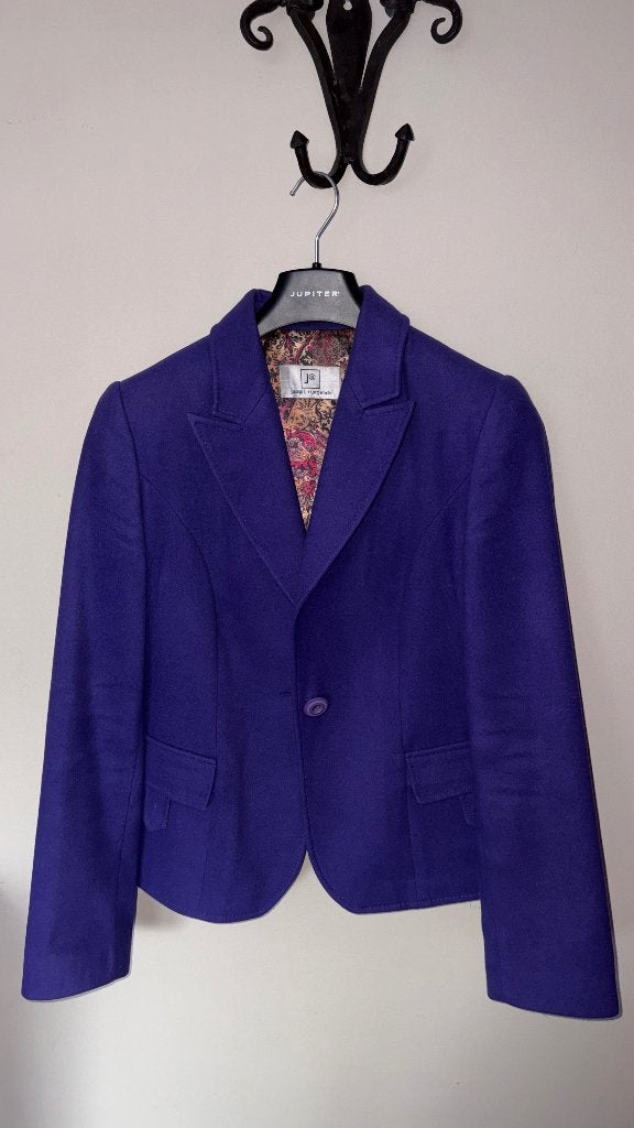 Wollen Colbert met Zijden Binnenkant - Super Zacht, Kleding | Dames, Maat 38/40 (M), Jaap Rijnbende, Paars, Ophalen of Verzenden