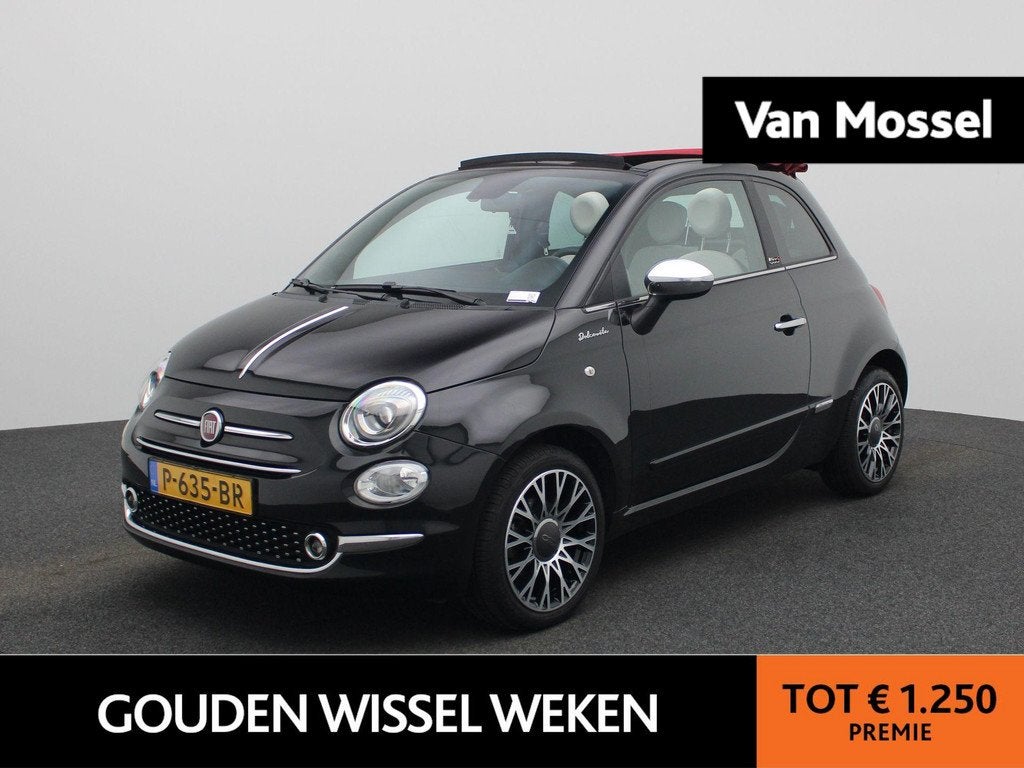 Fiat 500 C 1.0 Hybrid Dolcevita | Cruise Control | Digitaal, 12 maanden, Stof, 40 €/maand, Euro 6