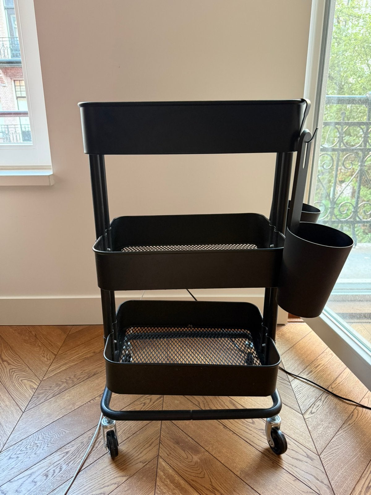 IKEA RÅSKOG keukentrolley, Ophalen, Minder dan 50 cm, Zwart, Zo goed als nieuw