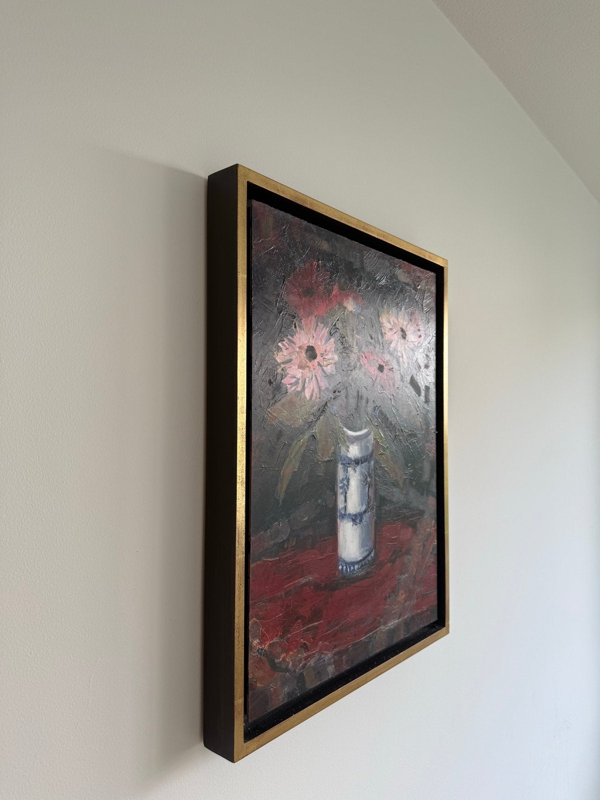 Schilderij van Lieuwe Kingma: Vaas met Bloemen, Antiek en Kunst, Ophalen
