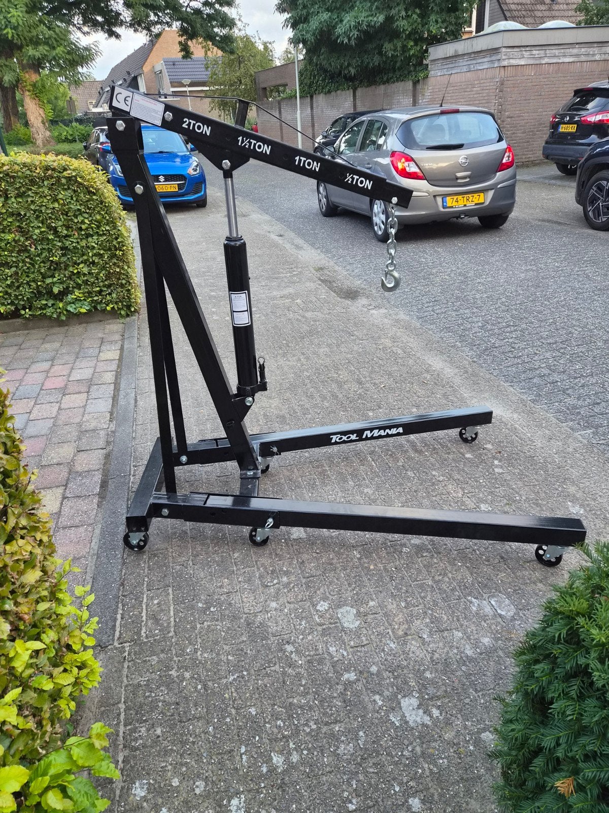 Opvouwbare motortakel / werkplaatskraan 2 ton, Doe-het-zelf en Verbouw, Lieren en Takels, Ophalen