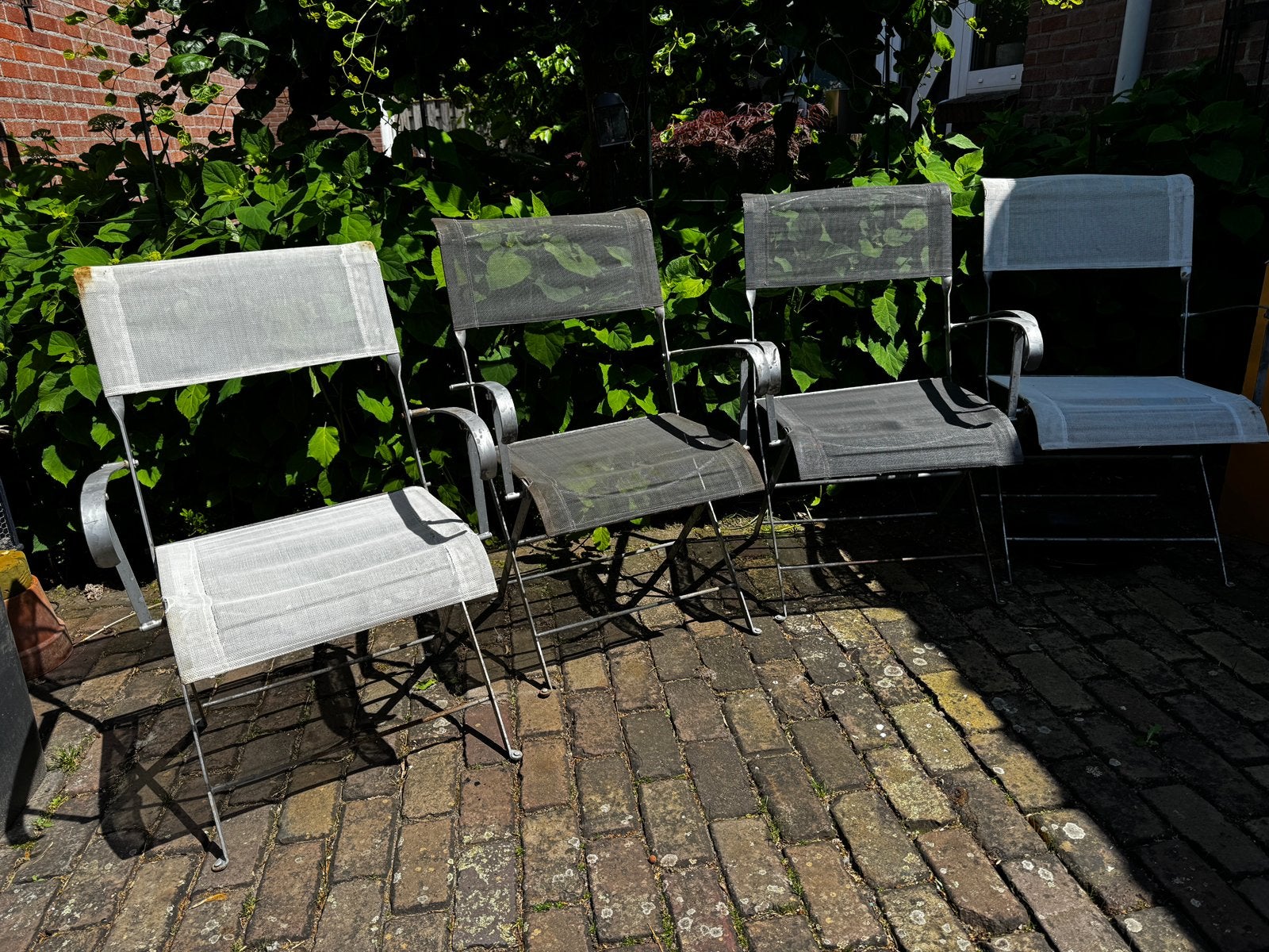 Regisseurs tuinstoelen inklapbaar, Tuin en Terras, Ophalen, Gebruikt, Metaal, Inklapbaar