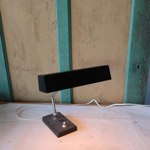 Tafel lamp metaal bureau buro vintage industrie retro indus, Ophalen of Verzenden, Gebruikt, Metaal
