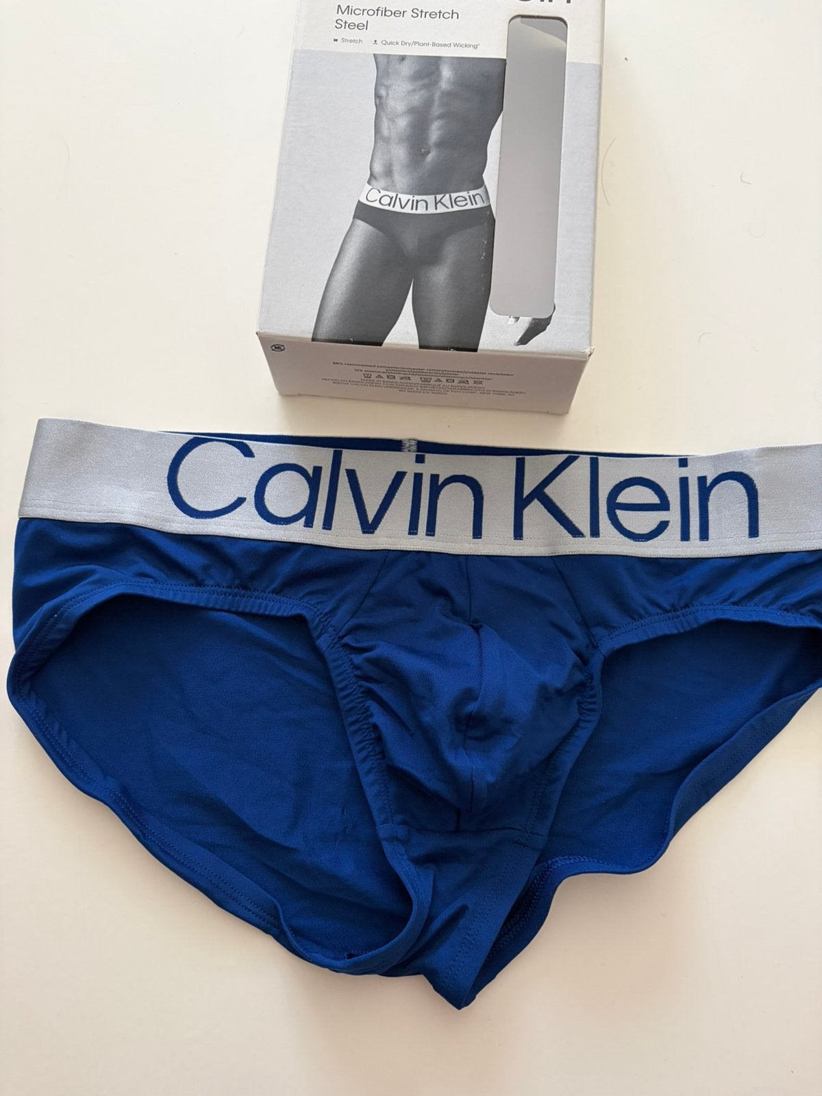 Calvin Klein Microfiber Slip, Verzenden, Blauw, Slip