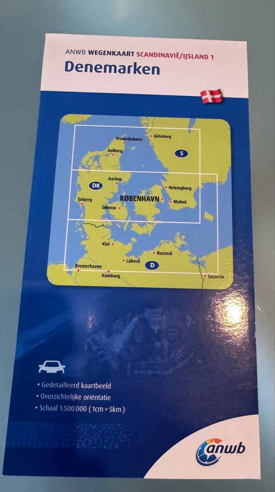 ANWB Wegenkaart Scandinavië/IJsland 1 - Denemarken, Boeken, Reisgidsen, Ophalen of Verzenden, Nieuw, Europa, ANWB