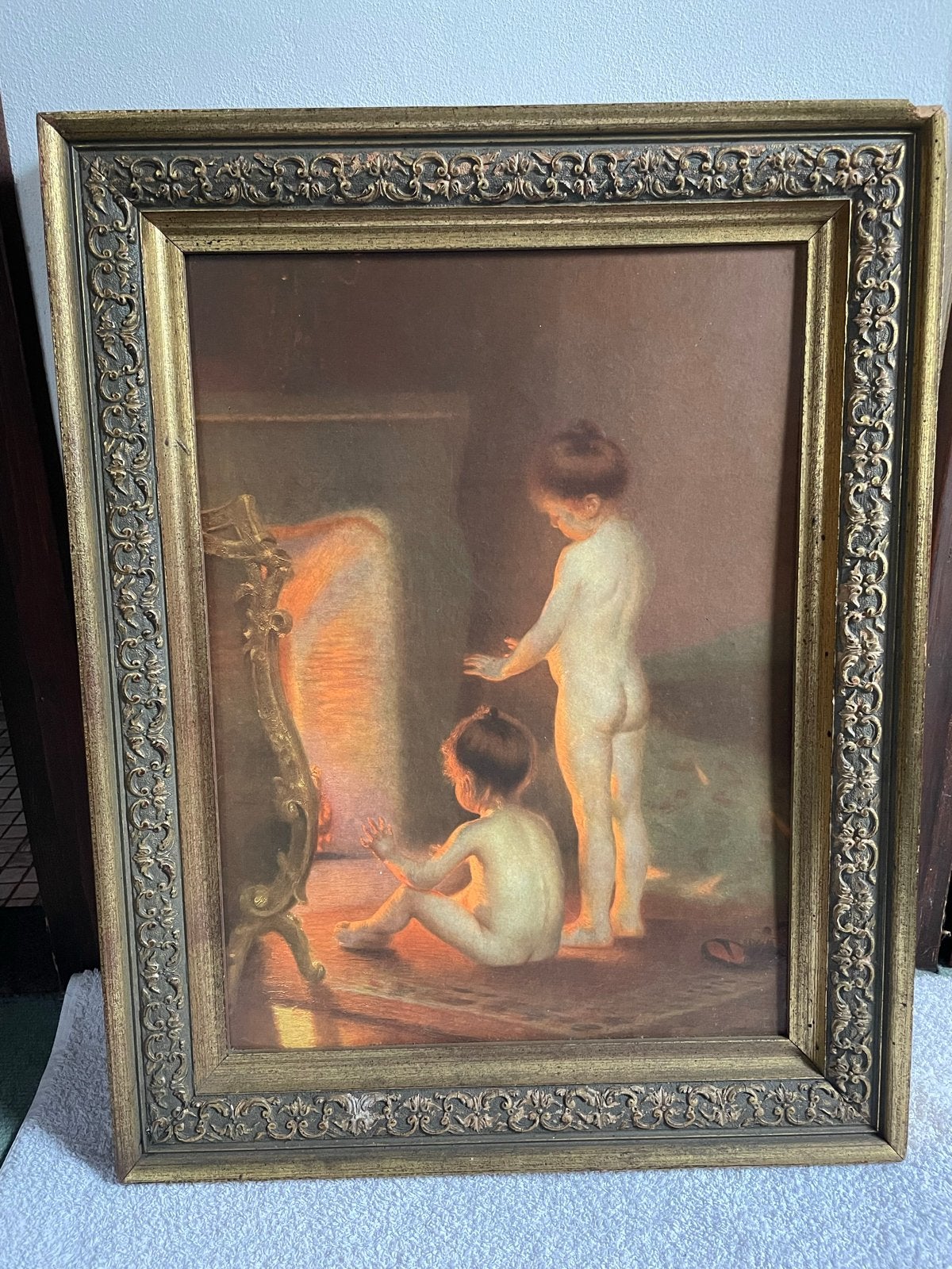 Paul Peel - Na het bad (After the Bath) - vintage repro, Ophalen, Portret of Personen, Klassiek, Print