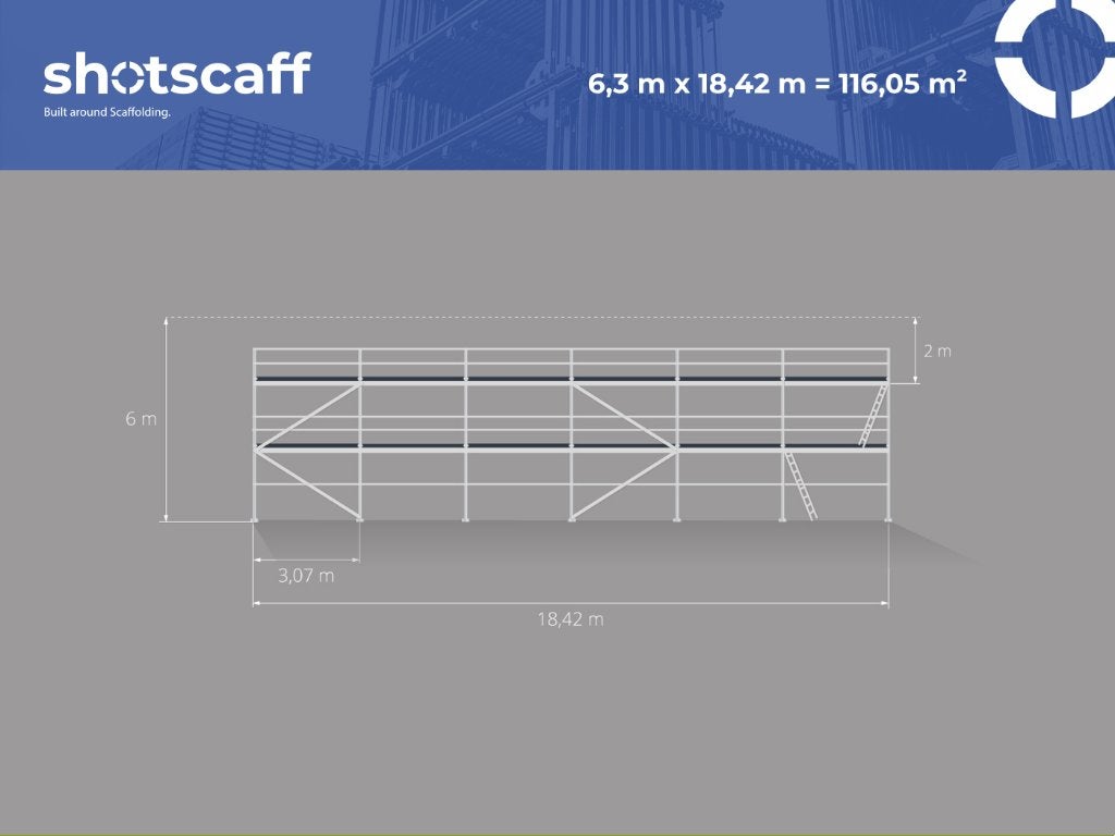 metselwerk steigers | 115 m² | Gratis levering