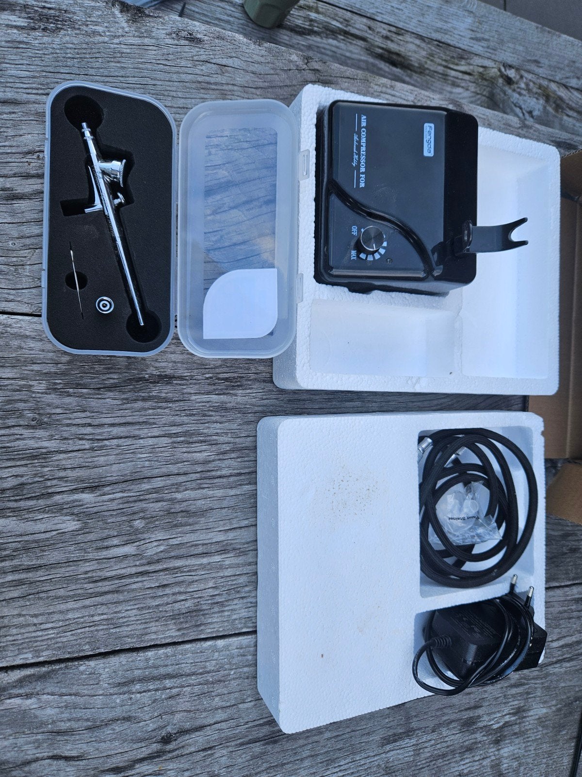 Fengda AS207K Airbrush Apparaat met Compressor, Ophalen of Verzenden, Gebruikt, Airbrush en Toebehoren