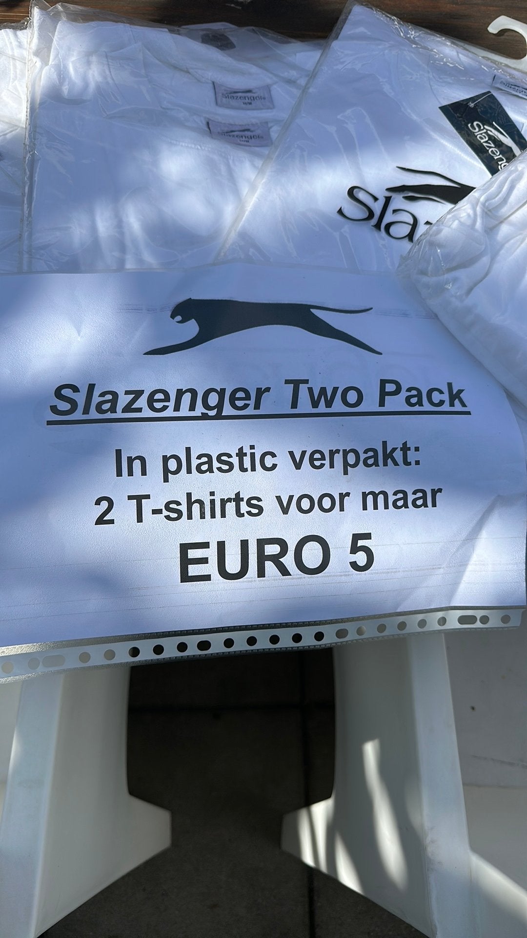 Slazenger t -shirt diverse maten per 2, Ophalen of Verzenden, Nieuw, Overige maten, Wit
