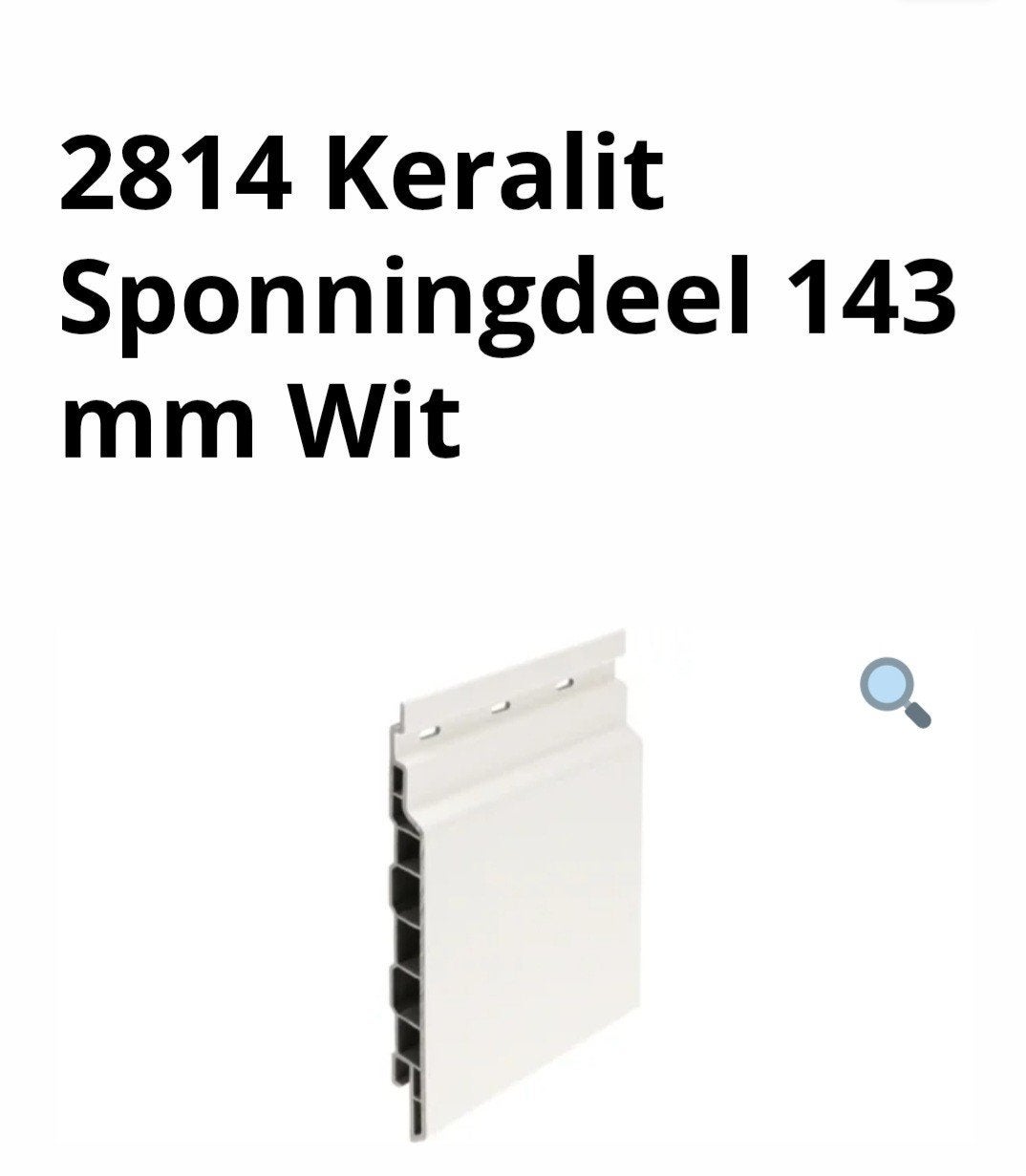 Keralit Wit Sponningdeel 143 mm ral 9016, Ophalen of Verzenden, Nieuw