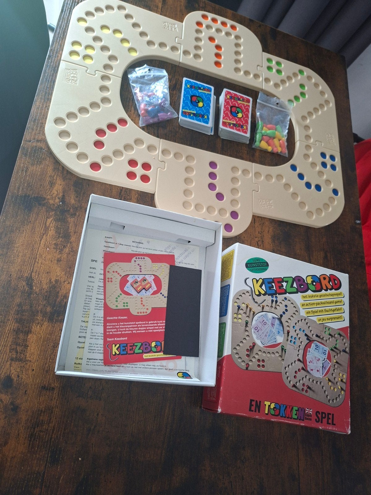 Keezbord - Gezellig bordspel, Vijf spelers of meer, Ophalen, Gebruikt, Keezbord