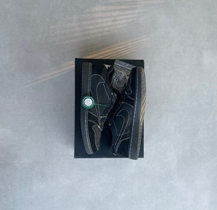 Jordan 1 Low X Travis Scott Black Phantom, Zwart, Ophalen of Verzenden, Sneakers of Gympen, Zo goed als nieuw