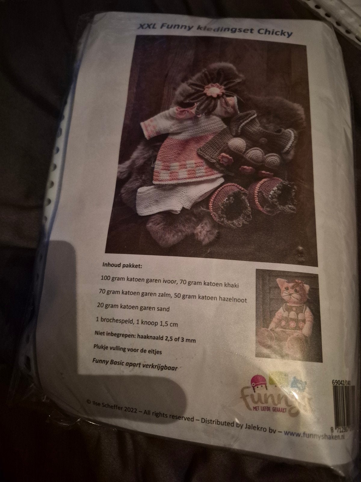 XXLfunny kledingset chickyVaste pr€17,50, Hobby en Vrije tijd, Breien en Haken, Verzenden, Haken, Wol of Garen