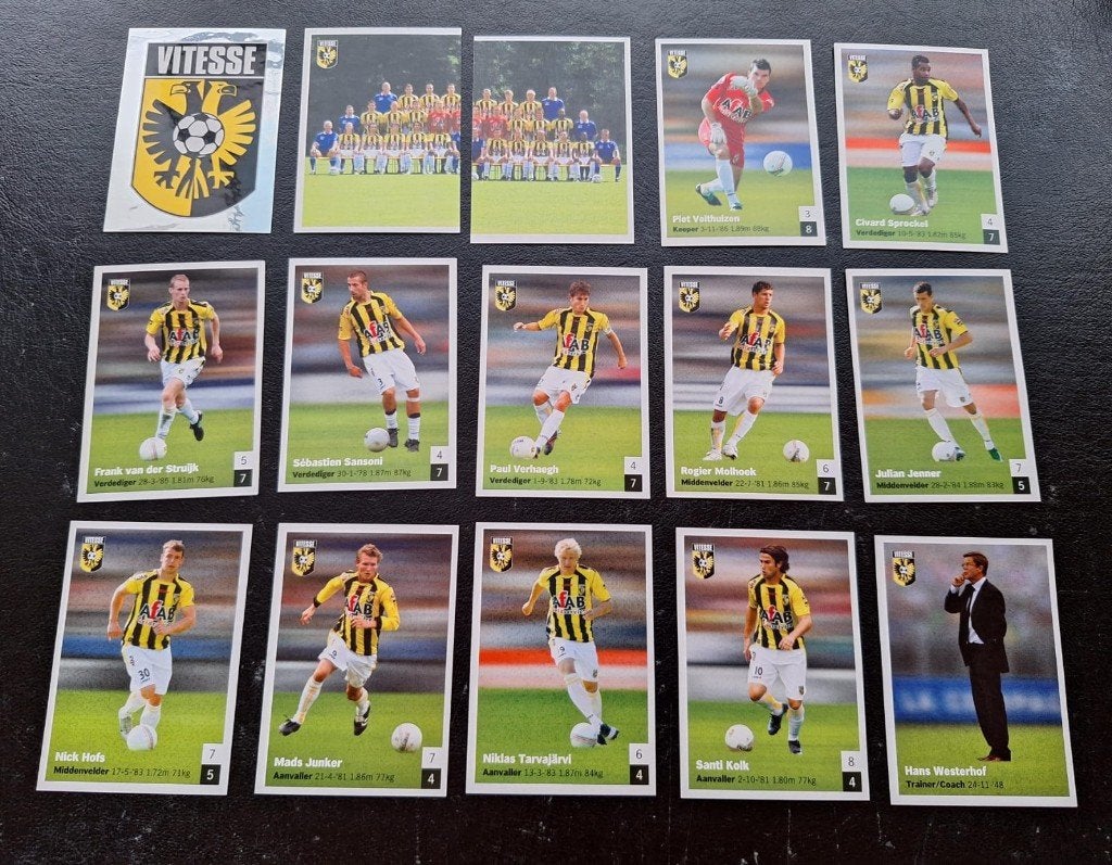 Complete set stickers Vitesse 2008-09, Ophalen of Verzenden, Zo goed als nieuw, Vitesse, Poster, Plaatje of Sticker