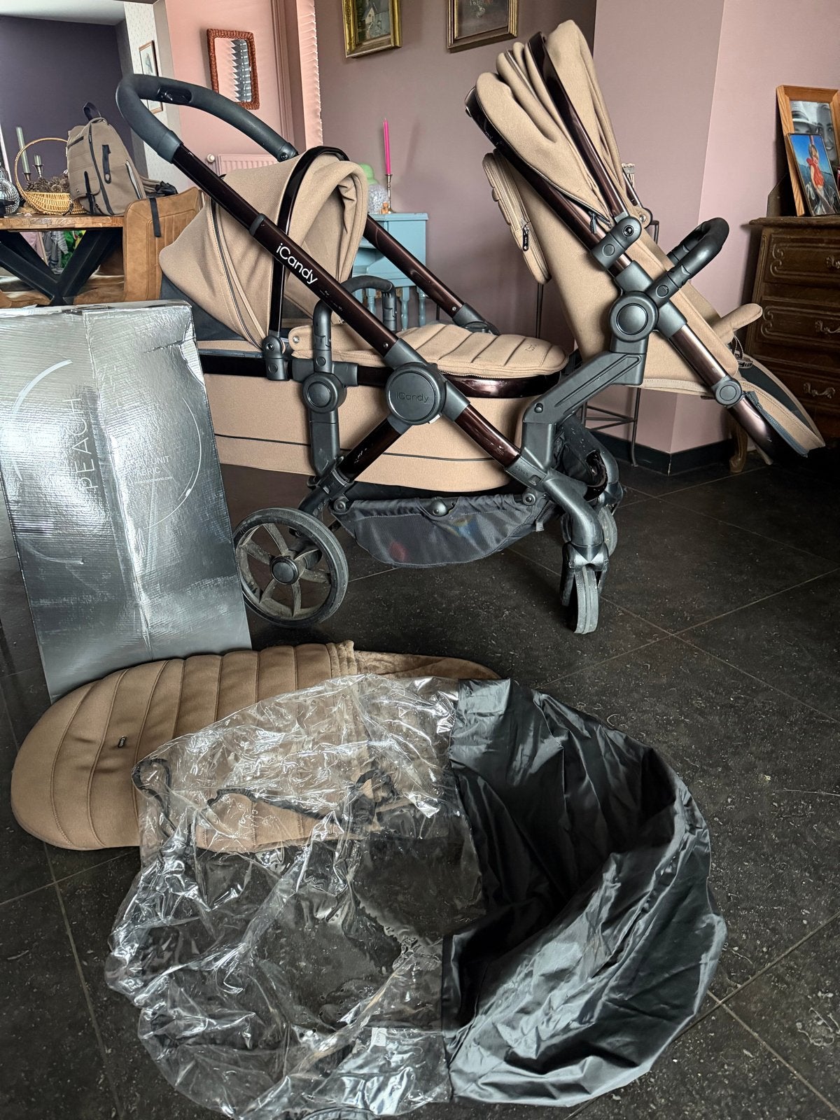 Zo goed als nieuwe iCandy kinderwagen (6 maanden oud), Overige merken, Duowagen, Ophalen of Verzenden, Zo goed als nieuw