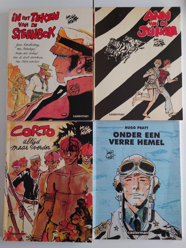 Corto Maltese 4 stuks sc. Hugo Pratt Casterman, Boeken, Meerdere stripboeken, Ophalen of Verzenden, Gelezen