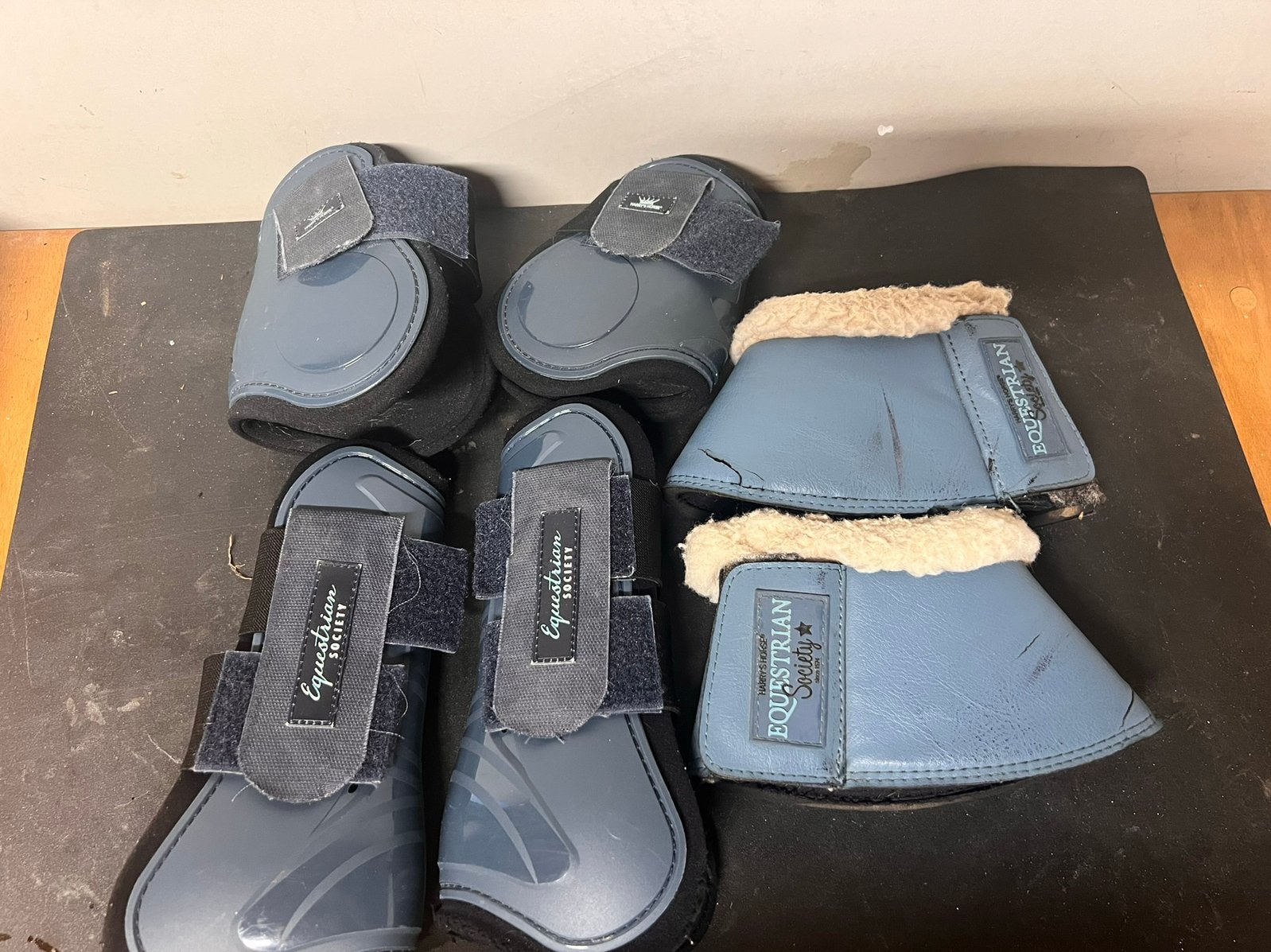 Equestrian peesbeschermers voor en achter en springschoenen, Klittenbandsluiting, Cross-country, Overige merken, Verzenden