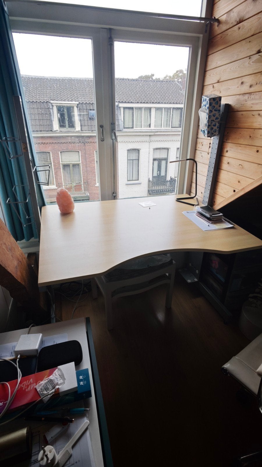 IKEA bureau / computertafel met computersteun, Ophalen, Overige typen, Hout, Zo goed als nieuw
