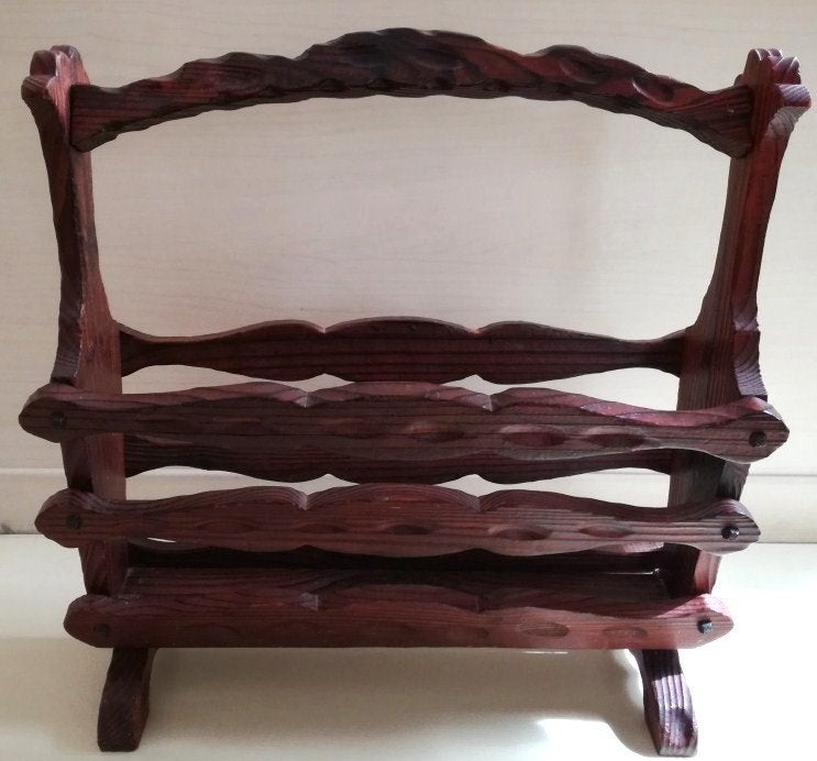 Krantenbak krantentafel lectuurbak van hout vintage jaren 60, Ophalen of Verzenden, Gebruikt