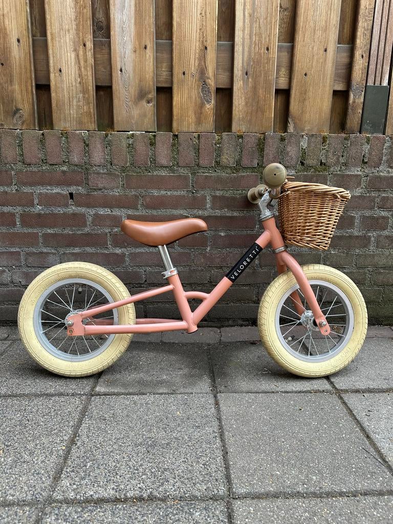 Veloretti loopfiets roze met mandje, Kinderen en Baby's, Ophalen, Gebruikt, Loopfiets