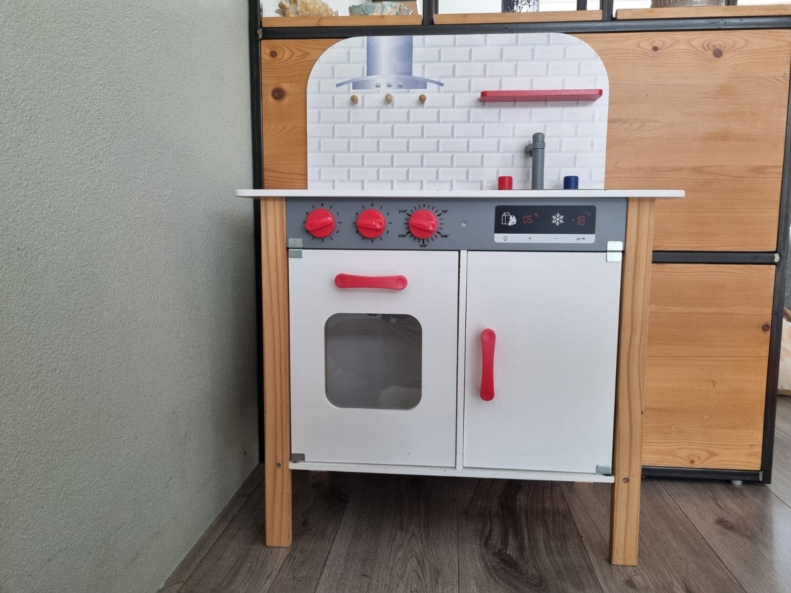Houten kinderkeuken met accessoires, Ophalen, Zo goed als nieuw, Hout, Speelkeuken