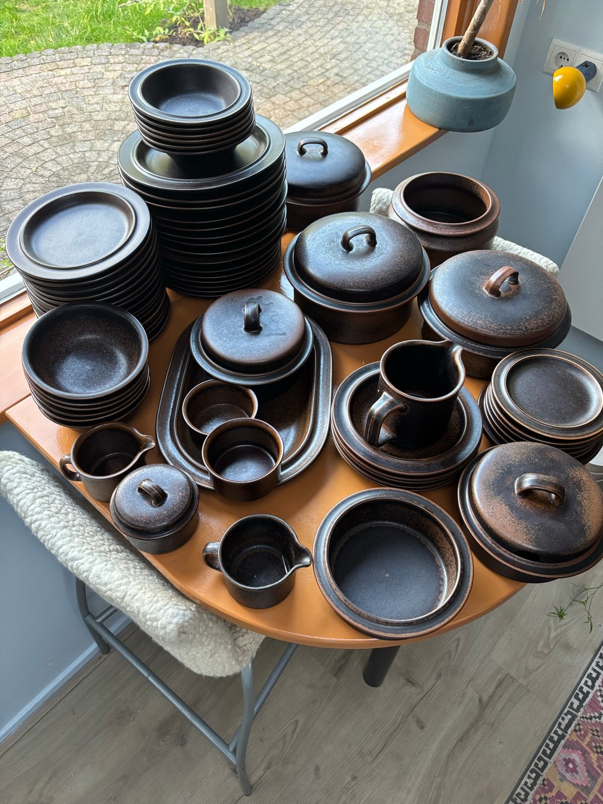 Compleet Arabia Ruska Servies - Retro Vintage, Ophalen, Keramiek, Vintage, Compleet servies