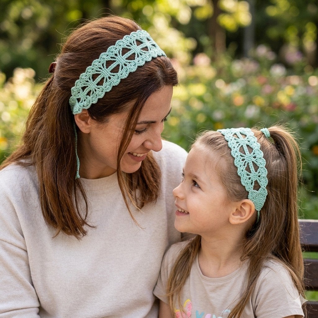 Haarbandana's voor moeder en dochter - Alle kleuren, Handgemaakt, Ophalen of Verzenden, Nieuw