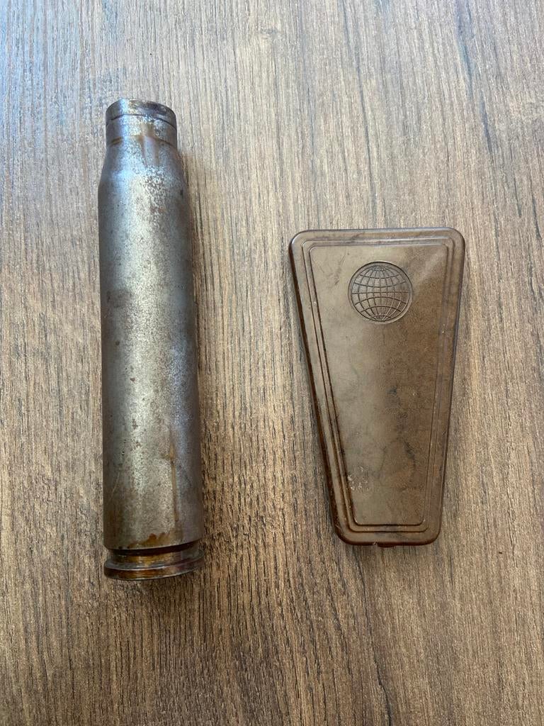 Huls (100% veilig en al afgeschoten) militair object, Ophalen of Verzenden, Overige soorten, Overige gebieden, Hulzen of Bodemvondsten