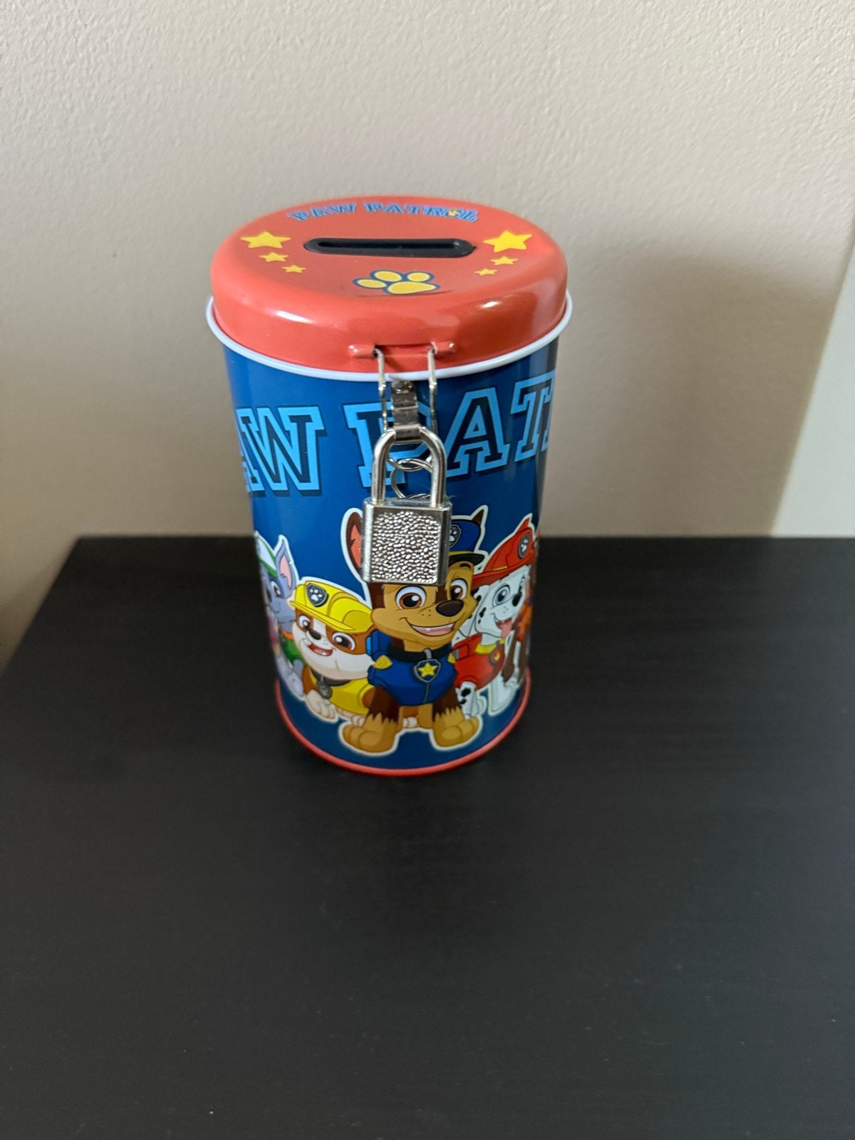 Nieuwe Paw Patrol Spaarpot met Slot - Ideaal Cadeau!, Ophalen of Verzenden, Nieuw, Metaal of Blik, Strip- of Tekenfilmfiguur