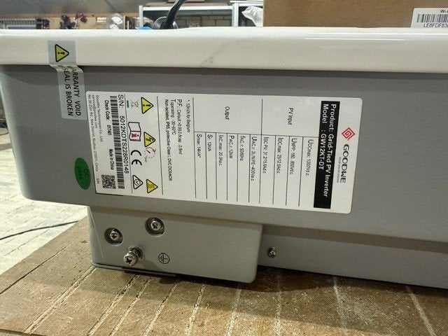 GoodWe GW12KT-DT 3-fase omvormer – 12 kW – nette staat, Doe-het-zelf en Verbouw, Ophalen, Zo goed als nieuw, Overige typen, 200 wattpiek of meer