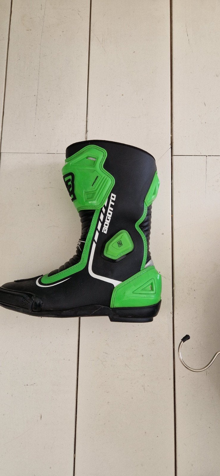 Zo goed als nieuwe groen/zwarte motorlaarzen mt 43., Bogotto, Heren, Ophalen of Verzenden, Nieuw zonder kaartje