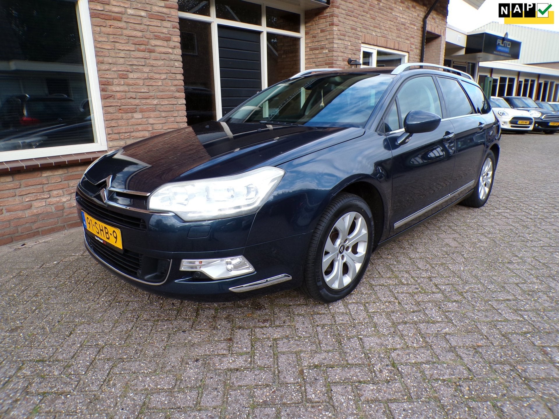 Citroen C5 Tourer 1.6 THP Selection, Auto's, Voorwielaandrijving, Gebruikt, Zwart, Blauw