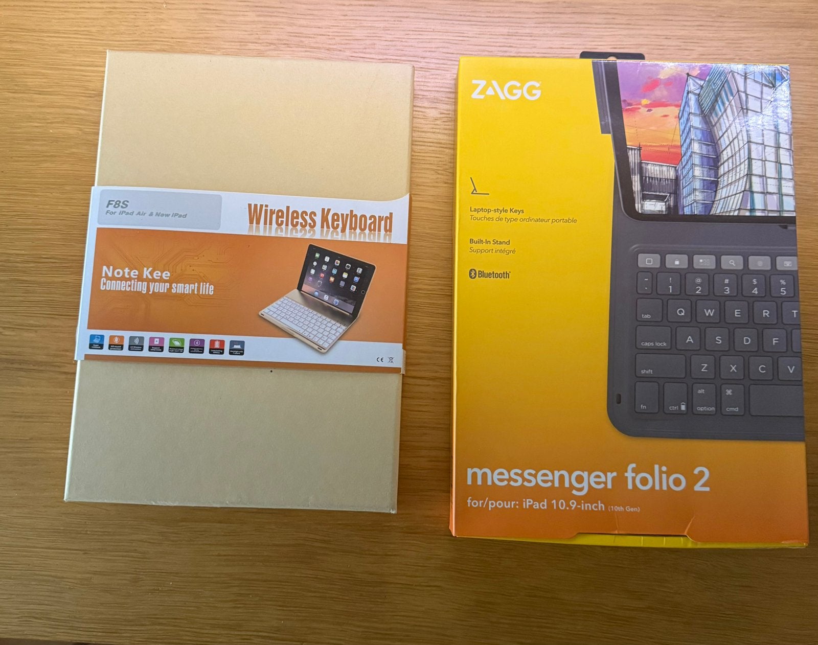 4 Bluetooth toetsenborden, Ophalen of Verzenden, Gebruikt, Bescherming voor- en achterkant