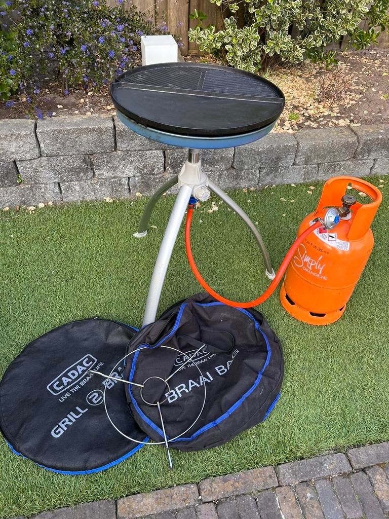 Cadac Skottelbraai met gasfles en accessoires, Ophalen, Gebruikt