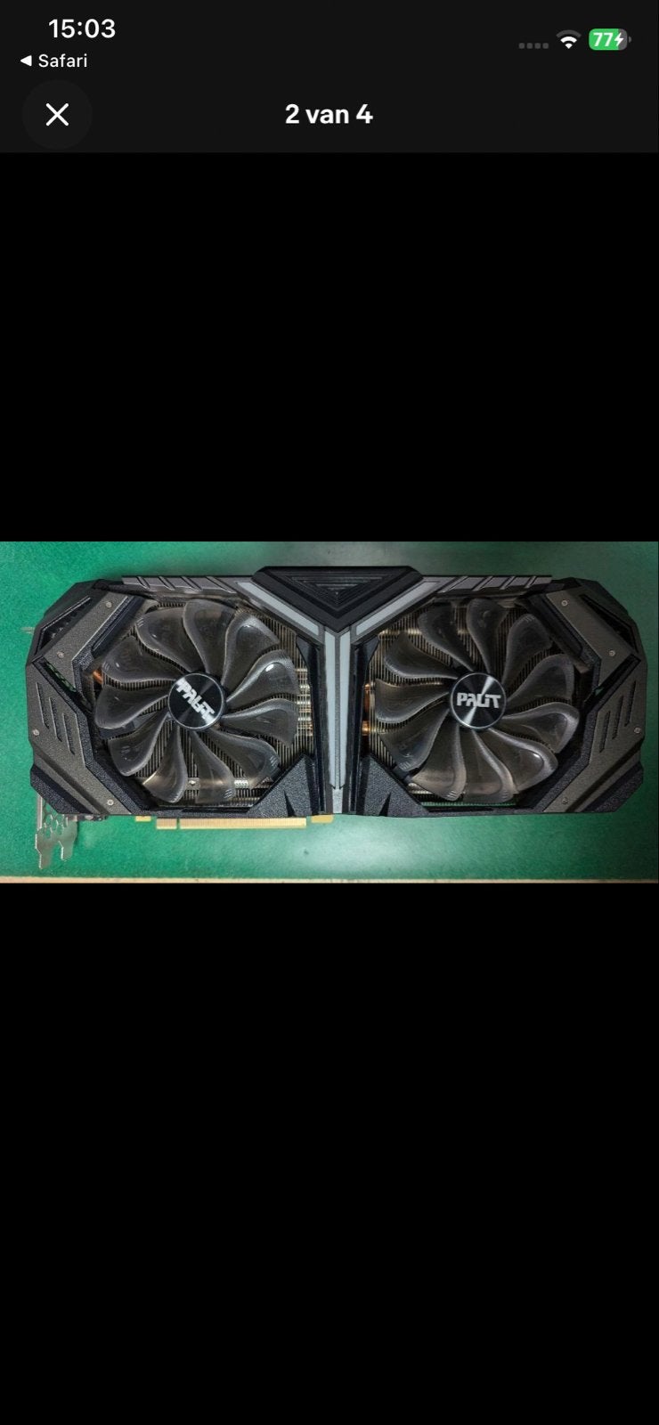 Palit GeForce RTX 2080 Super 8GB GameRock Editie, Computers en Software, Videokaarten, Gebruikt, Nvidia, PCI-Express 3.0, GDDR6