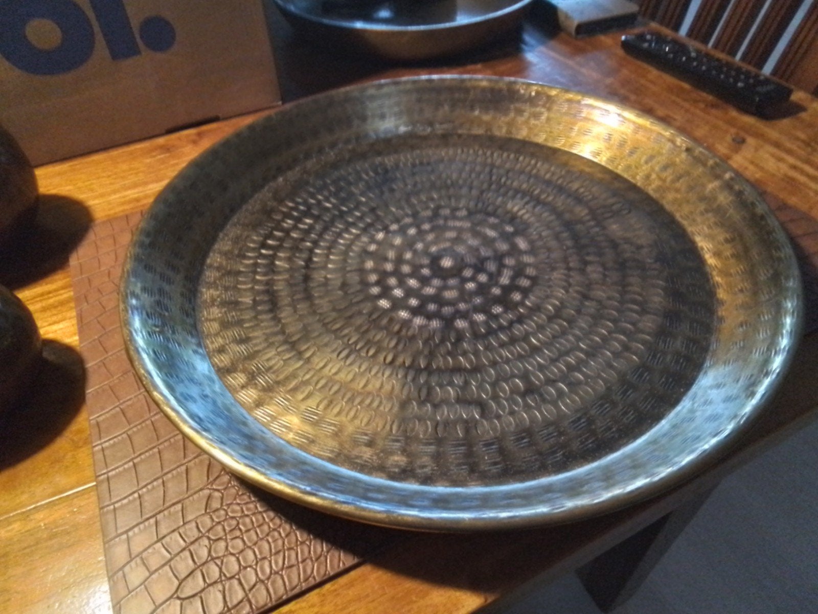 dienblad, Ophalen, Rond, Metaal