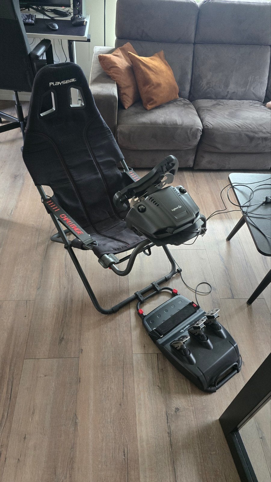 Playseat Challenge met Logitech G920 F1 racestuur en pedalen, Ophalen, Racestoel, Gebruikt, Force feedback