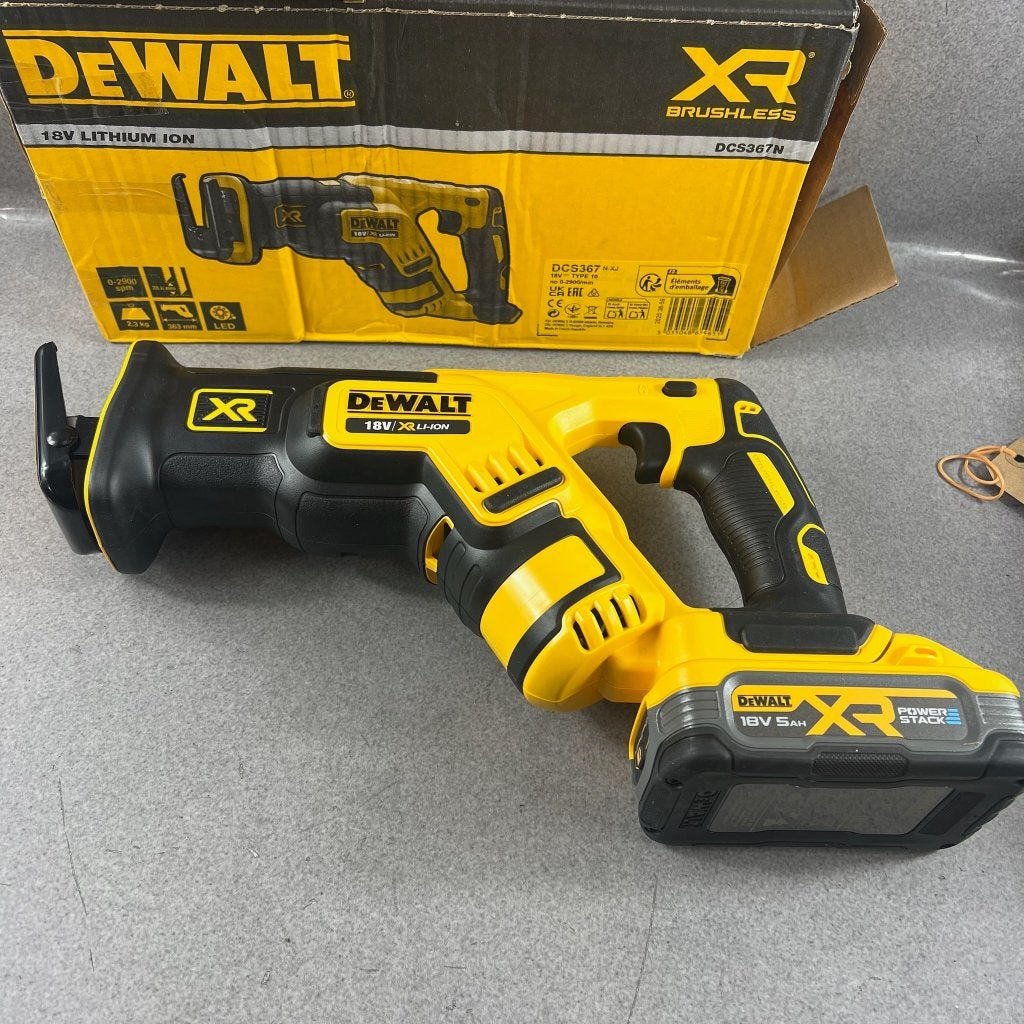 DeWalt DCS367 Reciprozaag | nieuw | 5.0Ah Accu 416333, 70 mm of meer, Nieuw, 600 tot 1200 watt, Ophalen of Verzenden