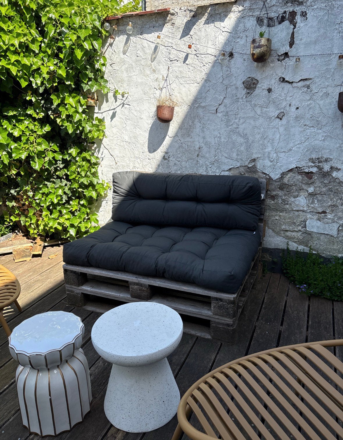 Set palletkussens, Tuin en Terras, Tuinmeubel-accessoires, Ophalen, Gebruikt