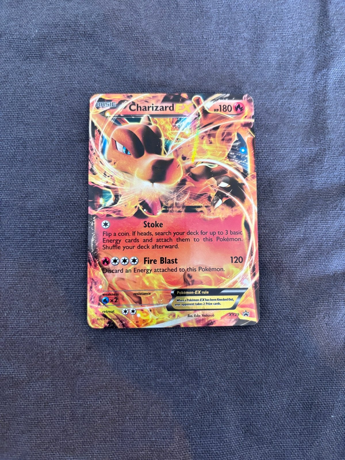 Charizard EX Pokémon Kaart - Flashfire 108/106, Ophalen of Verzenden, Gebruikt, Losse kaart