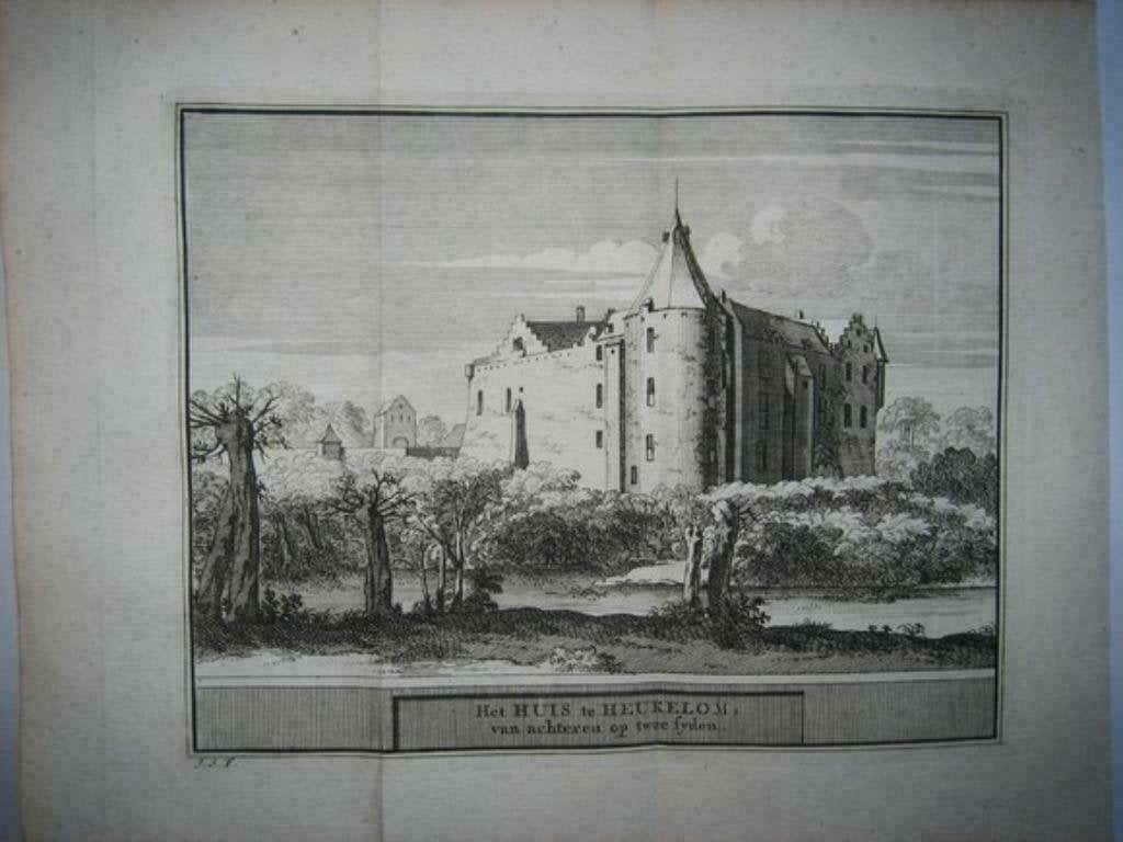 23 / Heukelom  het Huis  Kopergravure 1736, Antiek en Kunst, Ophalen of Verzenden
