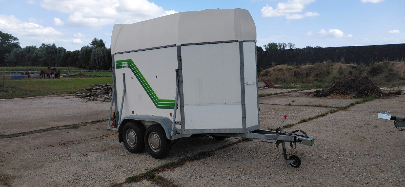 HenRa Exclusief 2-paards trailer, Ophalen, Gebruikt, 2-paards trailer