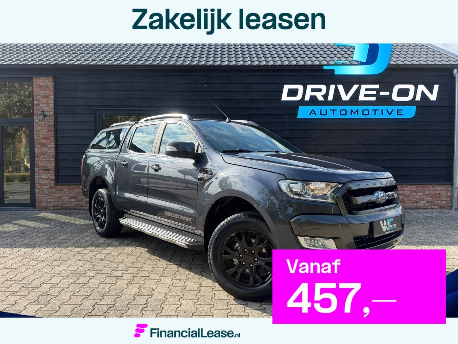 Ford Ranger 3.2 TDCi Wildtrak - 5 persoons - Hardtop - Zeer, Automaat, Gebruikt, Zwart, Leder en Stof