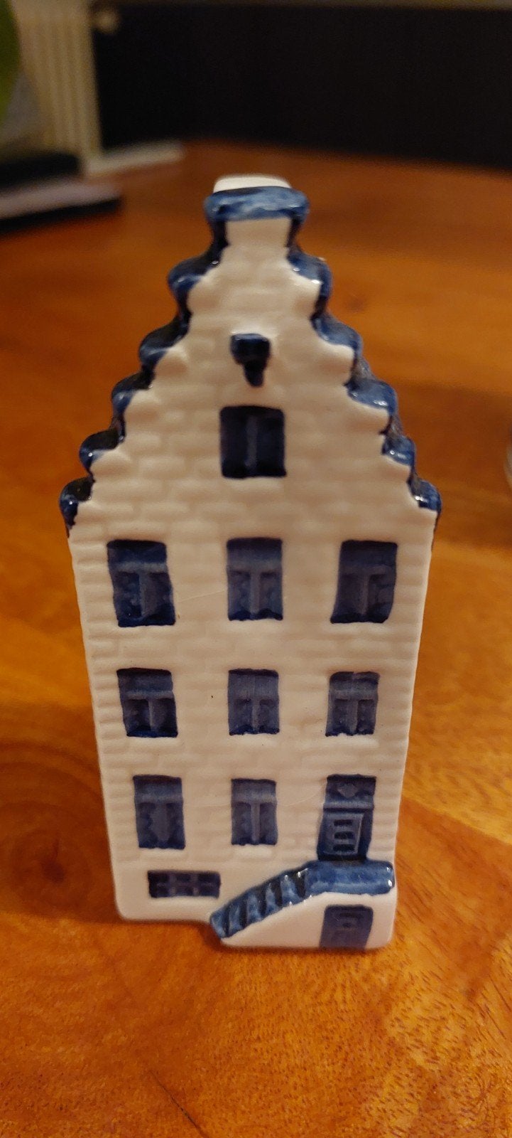 Heinen Delfts Blauw Grachtenhuisje D0249, Ophalen of Verzenden