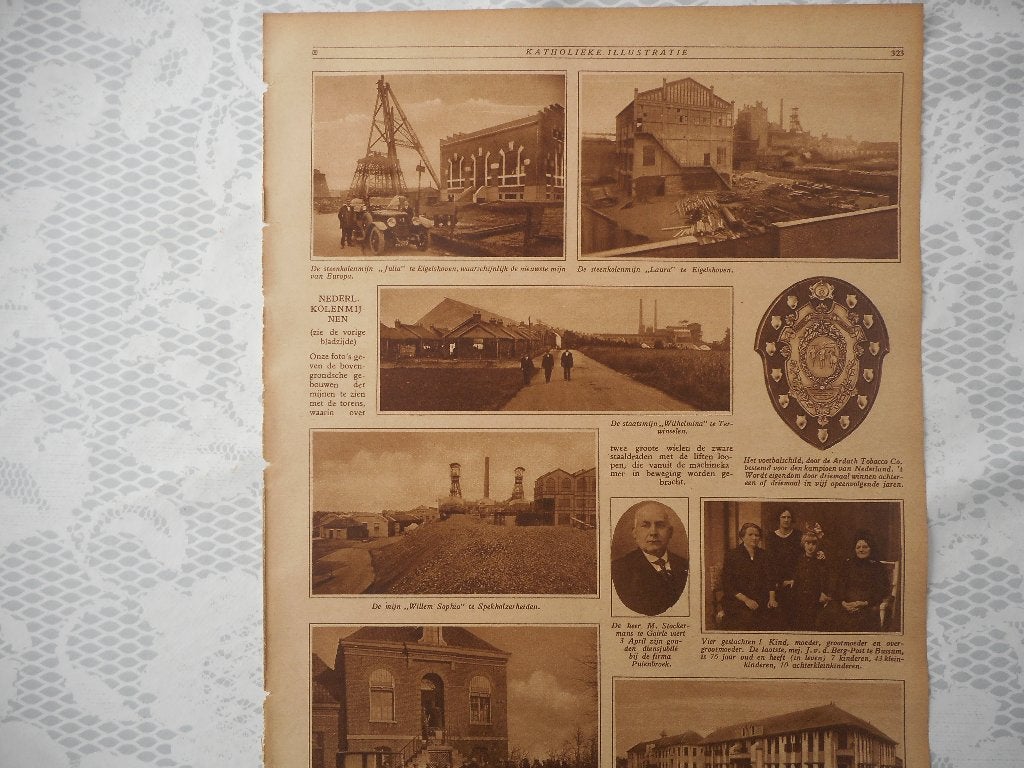 De steenkolenmijnen in Limburg. 1925., Verzamelen, Ophalen of Verzenden, 1920 tot 1940, Knipsel(s)