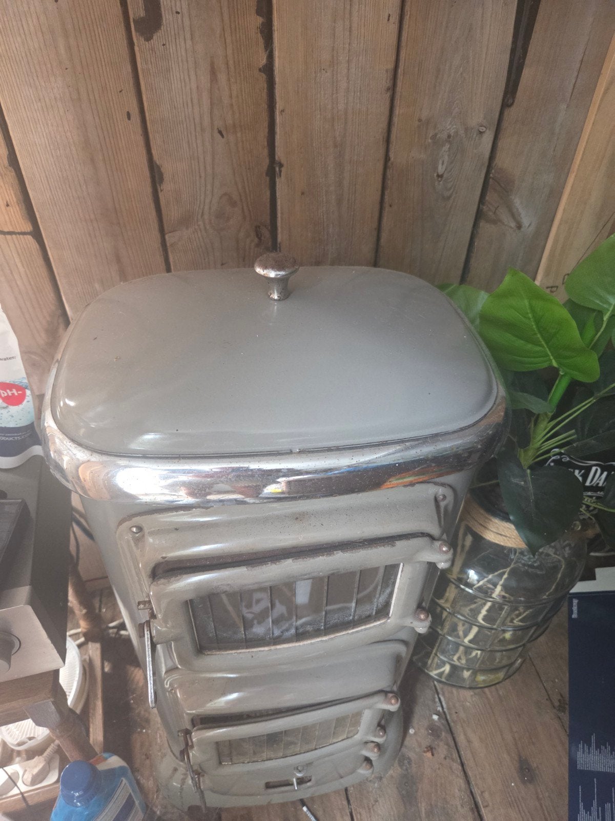 Vintage Kolenkachel, Huis en Inrichting, Kachels, Ophalen, Gebruikt, Overige brandstoffen, Vrijstaand