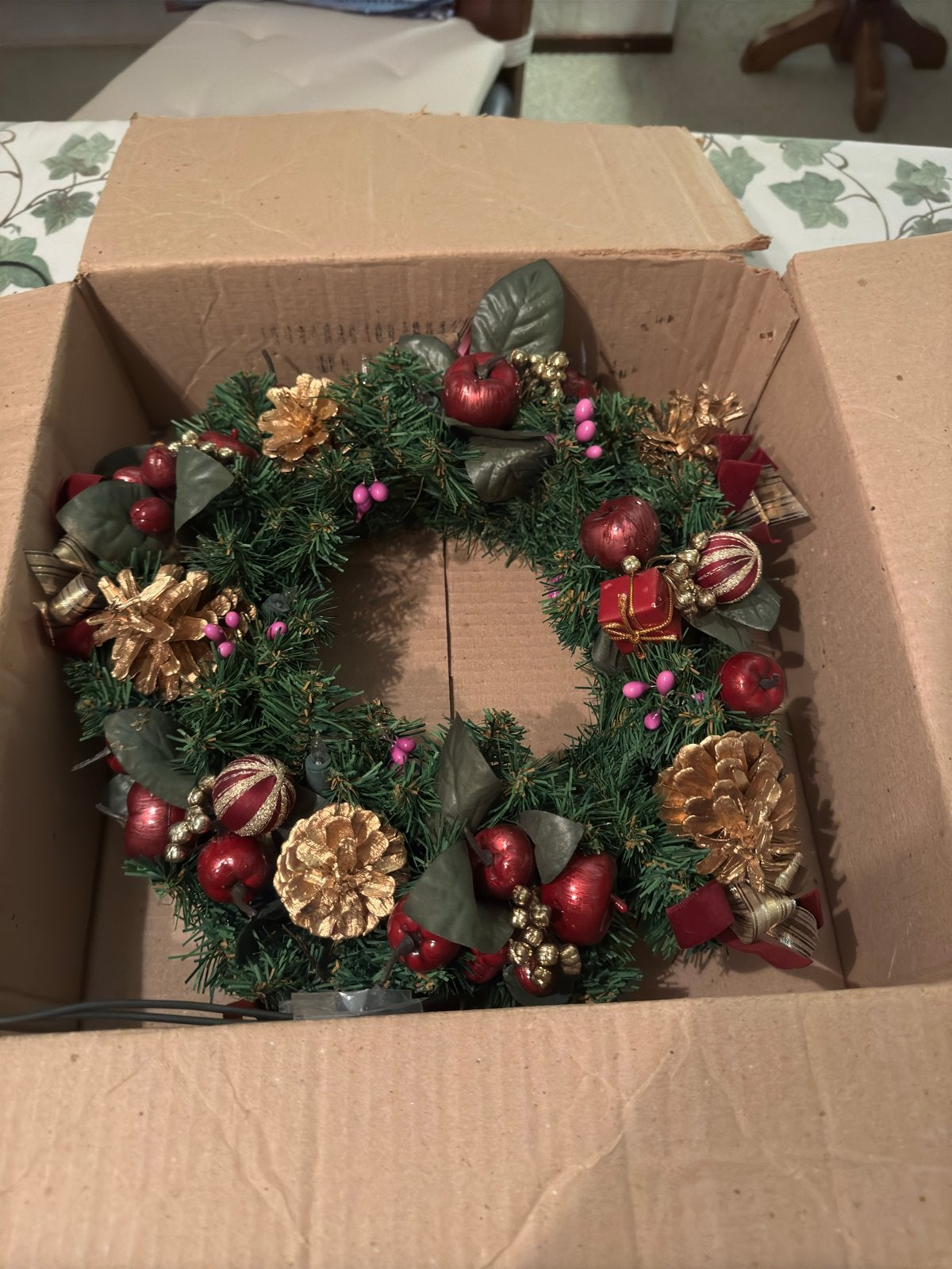 Kerstkrans Nieuw met verlichting, Diversen, Ophalen of Verzenden, Nieuw