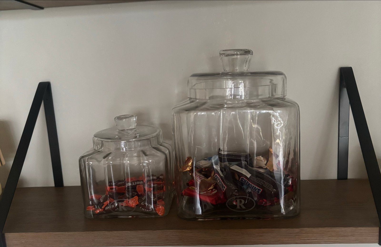 Riverdale voorraadpotten - Set van 2 glazen potten, Huis en Inrichting, Ophalen of Verzenden, Zo goed als nieuw, Glas, Landelijk