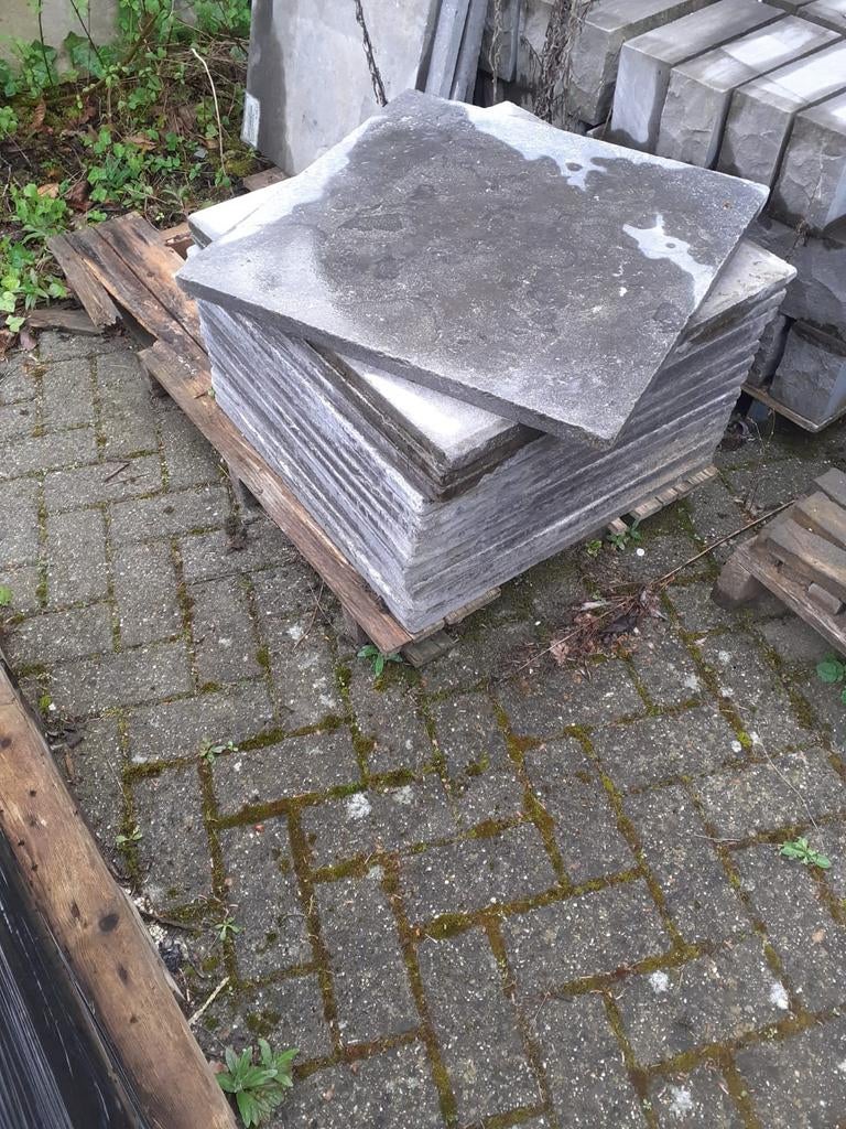 Hardsteen tegels 60x60x3.5 cm, antiek getrommeld, Doe-het-zelf en Verbouw, Tegels, Ophalen, 60 cm of meer, Hardsteen, 60 cm of meer